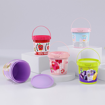 kaufen Personalisiertes Logo PP Plastikbehälter mit Deckelgriff für Erdnussbutter Verpackung enthält Online-Herstellung