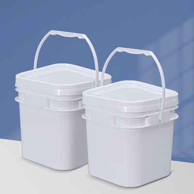 kaufen Speicher für weiße Lebensmittel Lebensmittelstufe 5L Rechteckige Quadrat Plastikbehälter mit Deckelgriff Online-Herstellung