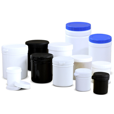 kaufen Material Weiß und Schwarz HDPE Plastikfachfach Flaschen mit breitem Mund mit Innendeckel Online-Herstellung