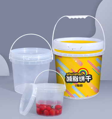 kaufen 1L-5L -10L Rundmilchbehälter mit Deckel geeignet für die Verpackung von Soßen Honig und mehr Online-Herstellung