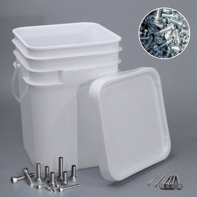 kaufen Hohe Menge 5L 9L 12L 18L 20L Rechteckige Quadrat Plastikbehälter für Hardware-Zubehör Online-Herstellung