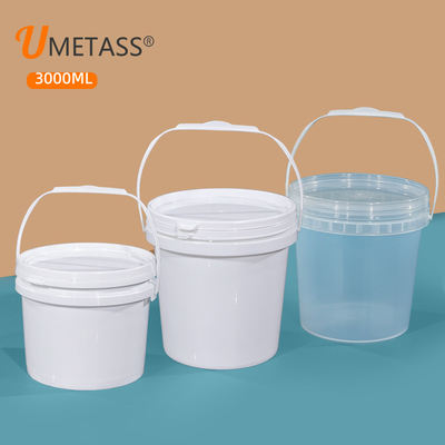 kaufen Runde Form 3L Lebensmittel PP Plastik Eimer angepasst Personalisiertes Logo mit Druck Online-Herstellung