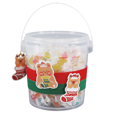 kaufen 1L Dicke Dekorative Runde Plastik Eimer mit Griff für Weihnachtsgeschenk Spielzeugpaket Online-Herstellung