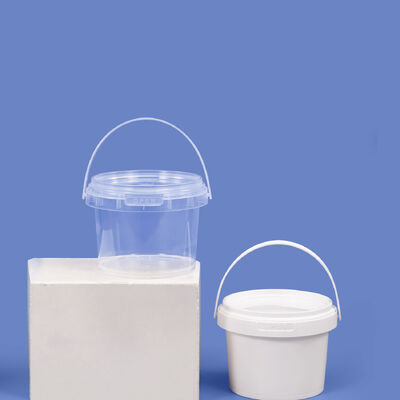 kaufen Customized 300ml Mini Plastik Eimer Klar rundes Lebensmittel-Grad Eimer für Großhandel Süßigkeiten Popcorn Cookie Lebensmittel-Speicher mit Deckel Griff Online-Herstellung