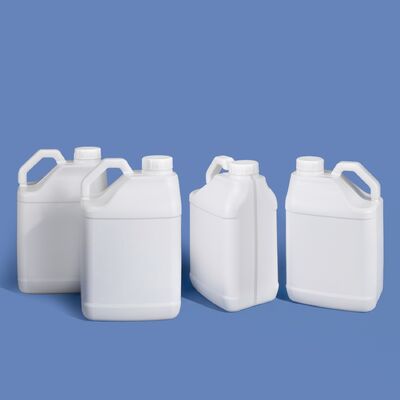 kaufen 5-Liter-Quadratischer-Kanister aus Kunststoff (HDPE) mit Aluminiumfolien-Inlay, vergrößertem Griff, sichtbarer Füllstandslinie und Schraubverschluss für Beschichtungen und Lösungsmittel Online-Herstellung
