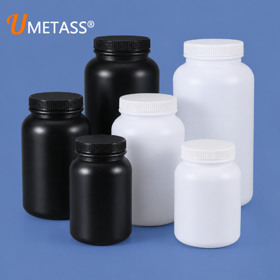 kaufen HDPE-Flasche mit weitem Hals, rund, 2L-4L, für Pulver, Granulate, chemische Reagenzien und organische Lösungsmittel, mit individuellem Logo Online-Herstellung