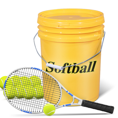 Farbenfrohe benutzerdefinierte Logo Plastik 5 Gallonen Baseball Softball Eimer für Softball Training