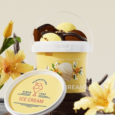Rundes 300ml-5L IML-Gehäuse für Erdnussbutter, Shea-Butter und Lebensmittelsoßen Verpackung