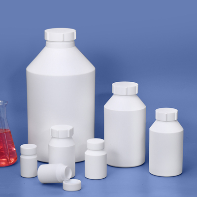 Weiße PTFE-Flasche aus Kunststoff mit breitem Mund für Laboreinheit 50ML-20L