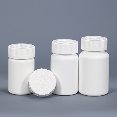 Weiße, runde Plastikflaschen für Kindersicherung, Kapseltabletten