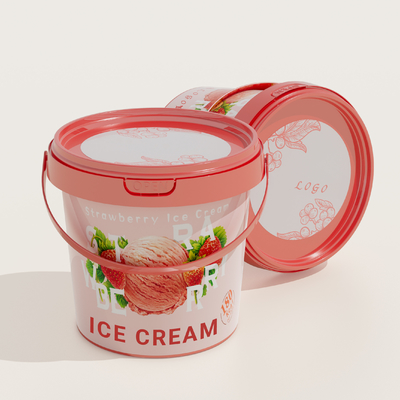 Rundes IML angepasstes Lebensmittel-Keks-Eimer für Shea-Butter-Schokoladen-Spread