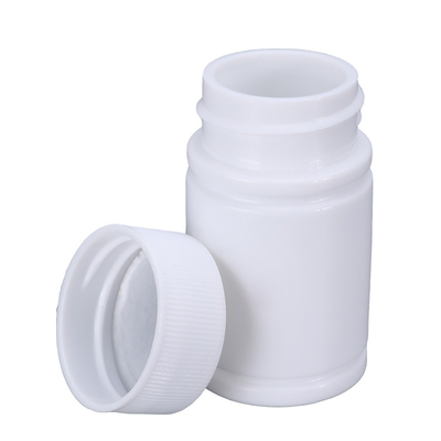 Leere Plastikflasche mit weißem Medikament für die Kapsellagerung Verpackung 20 ml nach Lebensmittelqualität