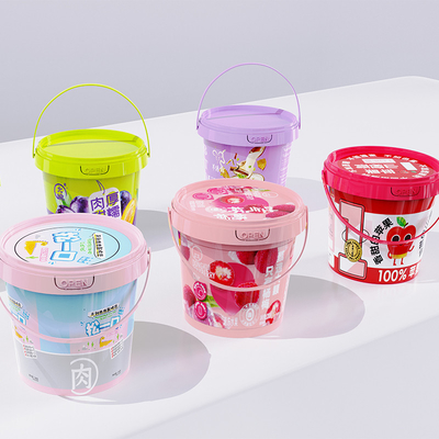 900 ml 32 oz PP Plastik Getränke Schokolade Spread Soßen Pack Eimer mit Deckegriff