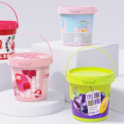 Kapazität kundenspezifischer 500 ml transparenter weißer PP-Kunststoffbehälter für Schokoladenstreuung