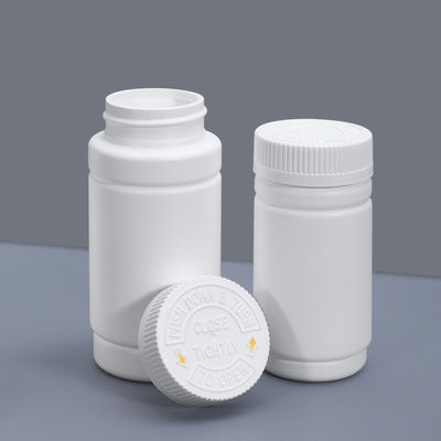 Halsbandmaterial HDPE 100 ml leerer, weißer, fester Medikamentenbehälter für die Kapselverpackung