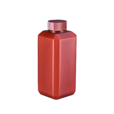 250 ml kleine, quadratische, braune HDPE-Flasche mit Reagenzmittel für industrielle chemische Flüssigkeiten