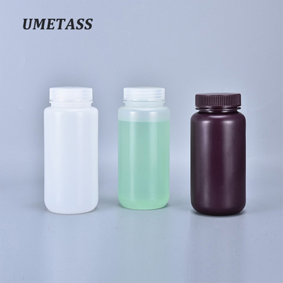 Akzeptables Kundenlogo Rundes PP 500 ml Weitmunde-Flasche aus klarem Kunststoff mit Reagenz