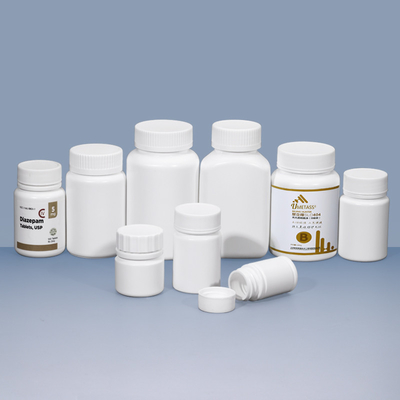 Leere Vitamine Plastikpillenbehälter Kapseln Medizinflaschen