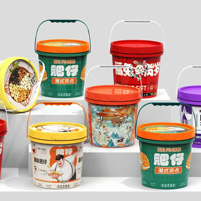 Individuelles Logo IML Lebensmittelverpackungsbehälter für Erdnussbuttersauce und Baumwollzucker