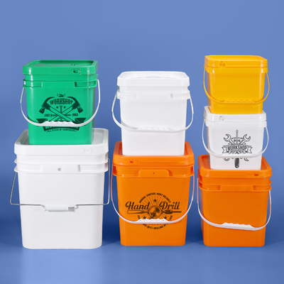 20 kg Plastik-Quadrat-Säfte-Eimer mit Wasserhahn für Getränkeverpackungen