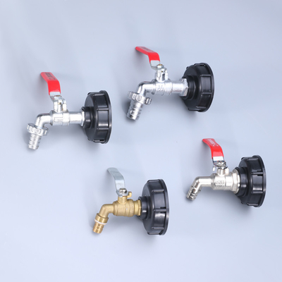 Customized Support OEM IBC Tank Adapter für Haus Garten Schlauch Tap Thread Messing Ball Bibcock