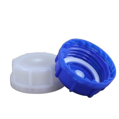 Sicherer Kapselverschluss für benutzerdefiniertes Logo Weiße 50 mm geöffnete Flaschenkappen aus HDPE-Material