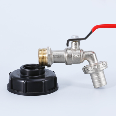 Individuell angepasster Stützadapter Wasserhahn Draht IBC Tankhahn Ersatzverbindungsventil für Wasser Tank Schlauchhahn