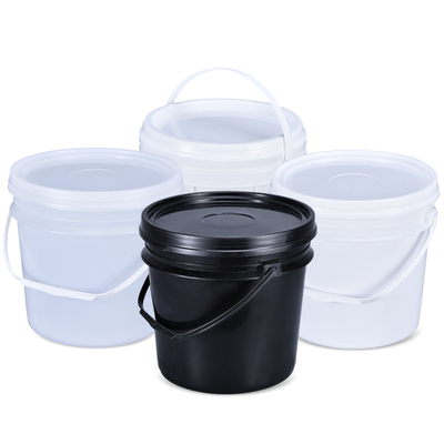 Lebensmittelverpackung 4L Kunststofffarbe-Eimer mit Deckel und Handgelenk akzeptables Kunden-Logo
