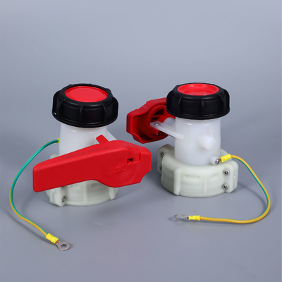Struktur Schmetterlingsventil Medienwasser DN50 75MM Plastik-HDPE-Ventil für IBC-Wasserbehälter