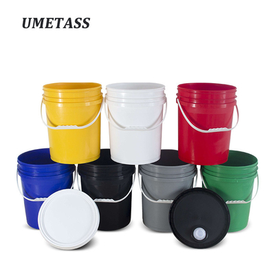 100% Material Maßgeschneiderter 5 Gallonen Plastikbehälter für Farbe Eimer Chemische Hausdekoration