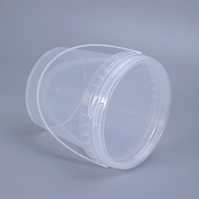 Wasserrunder, transparenter PP-Kunststoff-Eimer, Verpackung mit Deckel