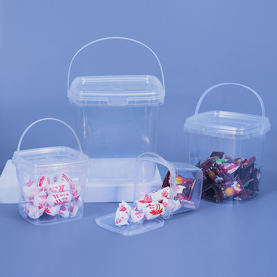 Druck rund 1 Liter transparenter Plastikbehälter für Schokoladenkeks Lebensmittelverpackung