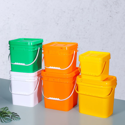 Umweltfreundliche 3,5L, 5L, 6L, 10L, 20L quadratische Plastikbehälter mit Griff für Werkzeuglager