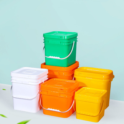 5L 10L 16L 25L Orange Square Plastikbehälter PP-Material für die Lebensmittellagerung im Supermarkt