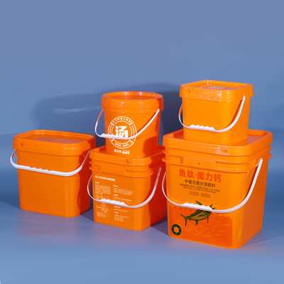 Lebensmittelverpackung Snacks Fässer PP Quadrat Plastikbehälter mit 5L 10L 13L 16L 25L Kapazität