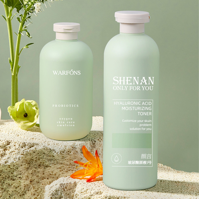 Blaue Kosmetische Flüssigserum Lotion Packung Soft Touch Leer Shampoo Conditioner Flasche