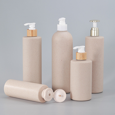 Weizenstroh Basismaterial Flip Top Cap Flasche für maßgeschneiderte Lotion Verpackung
