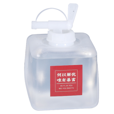 Quadratische 5L 10L 20L LDPE Klappbare Klappbare Flüssigkeitsträger Weichtasche für Outdoor-Camping