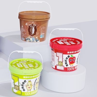 Verdickte PP 5 Gallonen Plastik Eimer Weißer Eimer 500 ml ODM
