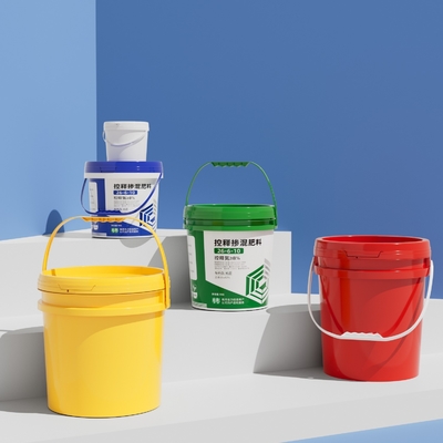 Personalisierte 1 Gallonen Plastik Eimer PP Plastik Kleines Seidenbilddruck