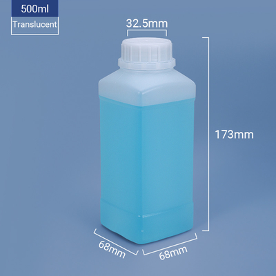Langlebige 500 ml Quadratflasche aus Kunststoff, leicht zu füllen und zu gießen