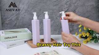 Lila Shampoo-Flasche